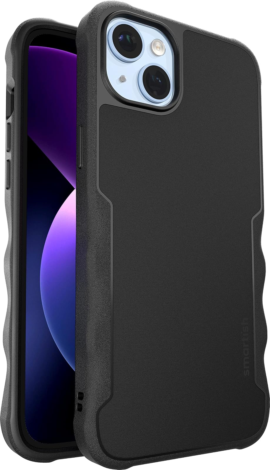 Smartish iPhone 14 Plus Funda Protectora - Gripzilla Compatible con MagSafe [Robusta + Resistente] Agarre y Proteccion Reforzada a Prueba de Golpes - Negro