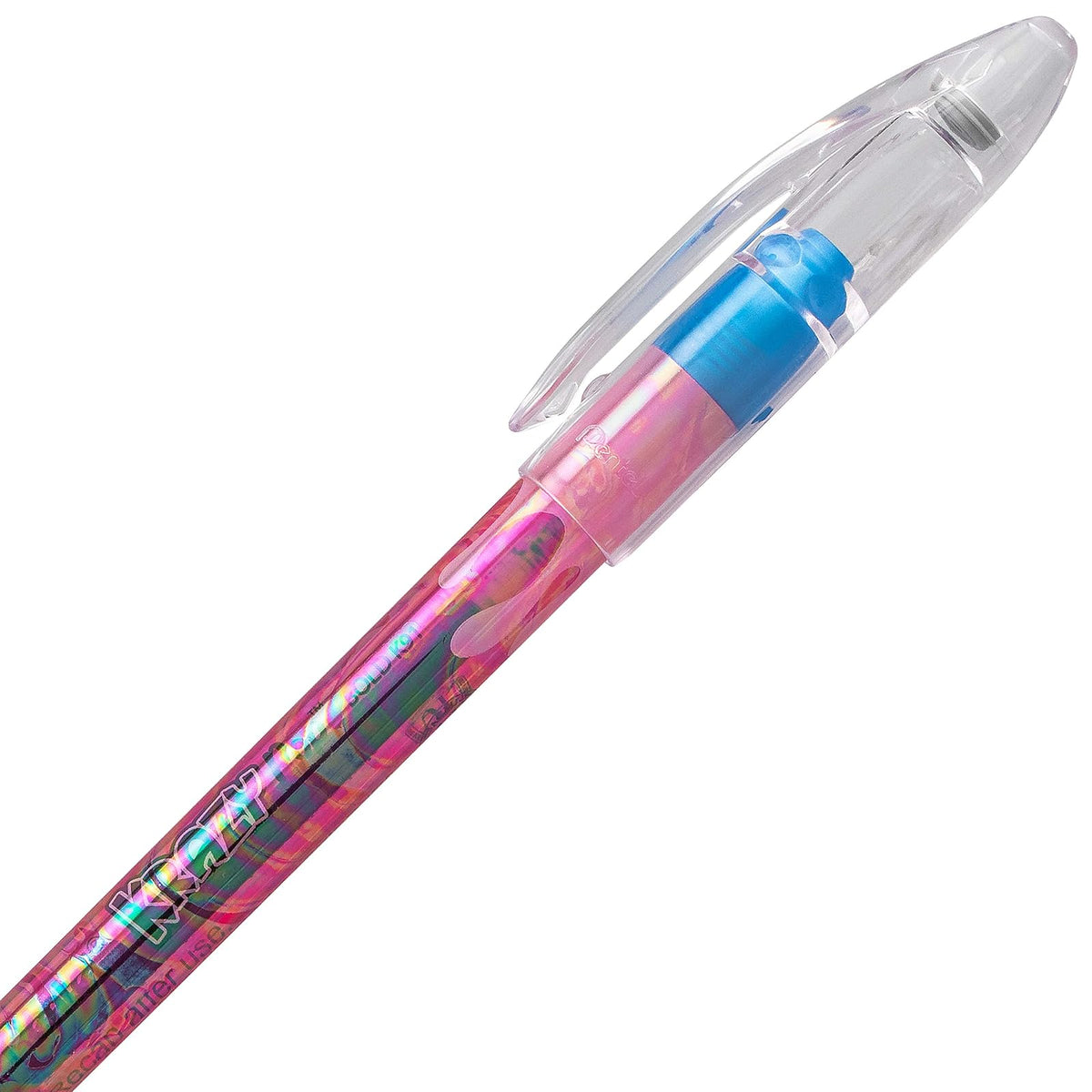 Pentel Arts Krazy Pop - Bolígrafo de gel iridiscente (1,0 mm), tinta surtida (Xc/BD/CP/DG), 4 unidades (K91PABP4M3)