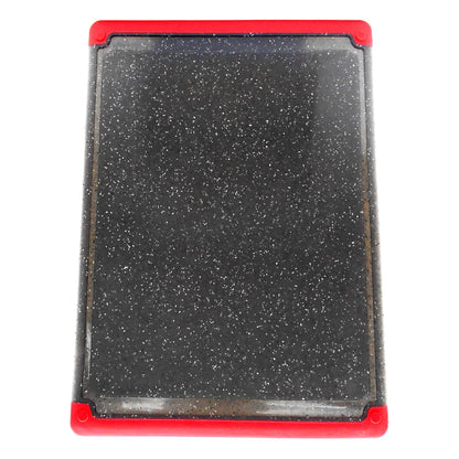Ekco | Tabla para Picar Evolution Antibacterial Grande 35.4 x 25.3 cm | Bordes antideslizantes, Canal para líquidos, Resistente, Antibacterial, Fácil limpieza, No guarda sabores, Antimicrobiana