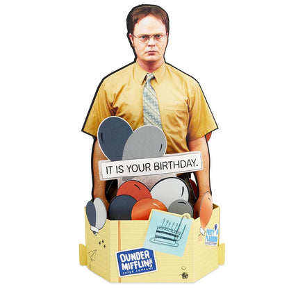 Hallmark Paper Wonder Tarjeta de cumpleaños emergente divertida (The Office, Dwight Schrute)