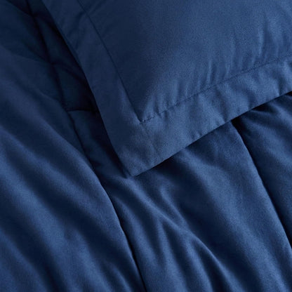 Nautica - Juego de Cama Individual XL Reversible, Incluye Funda Estándar, Sábana Bajera, Funda de Almohada y Bolsa de Lavandería, 5 Piezas, Tamaño Twin, Azul Marino