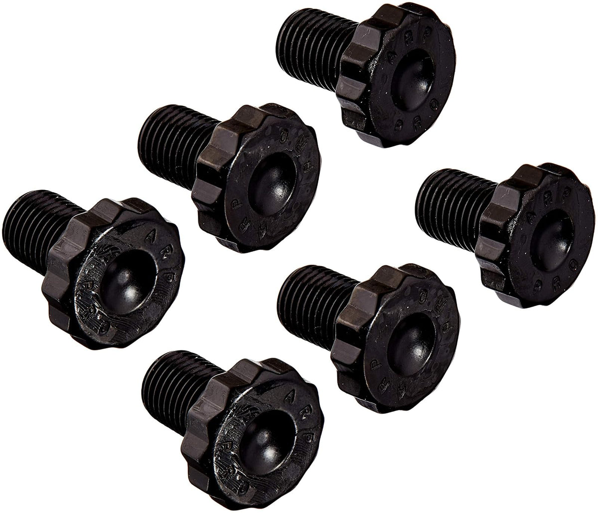 ARP Flexplate Bolt Kit 2002902, Pro Series 7/16-20 in, 0.65 in de Largo, Cabeza 12 Puntos, Negro para GM/Ford V6/V8, Juego de 6
