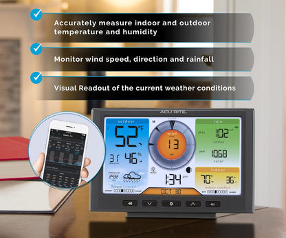 AcuRite 01540M 5-in-1 Weather Station with Wi-Fi Connection to Weather Underground