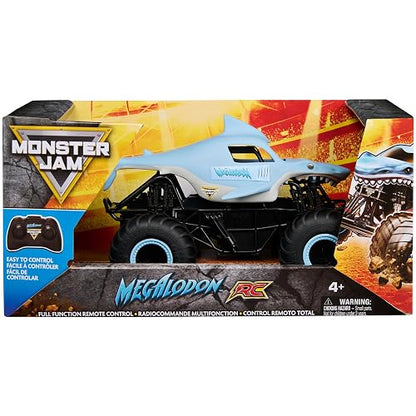 Monster Jam, Monster Truck oficial de Megalodon con control remoto, escala 1:24, 2.4 GHz, para mayores de 4 años