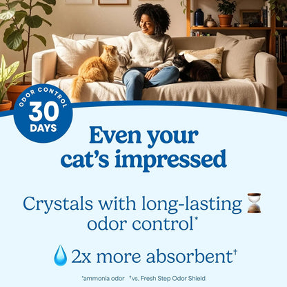 Fresh Step Crystals, Arena para Gatos Premium, perfumada, 16 Libras (2 Paquetes de Bolsas de 8 Libras)