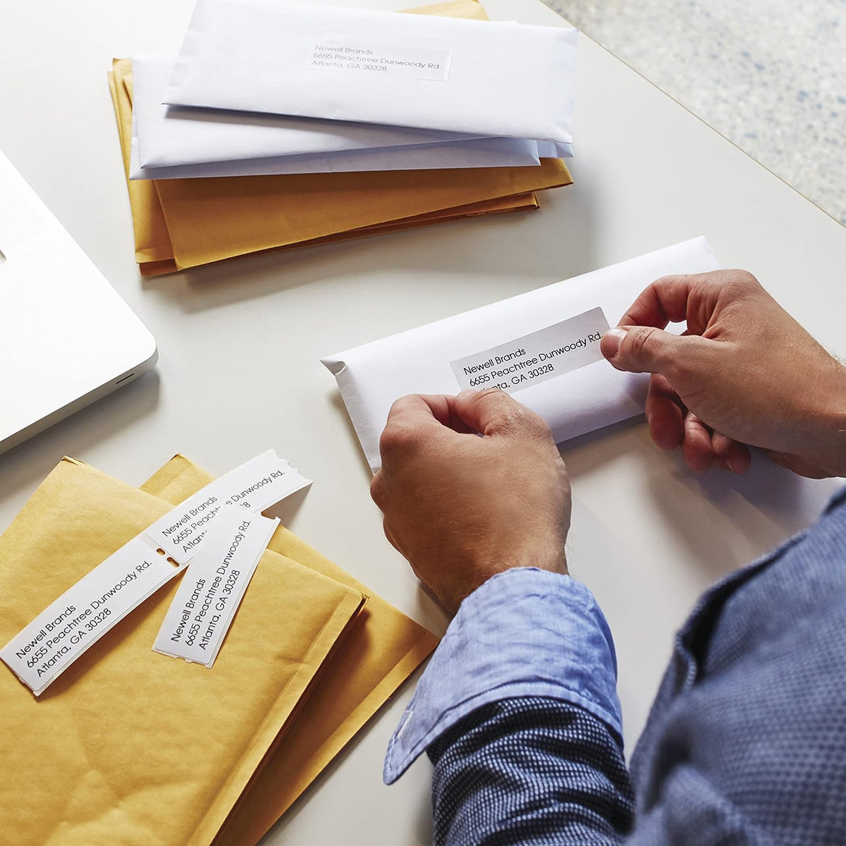 DYMO® - Etiquetas de dirección de correo LW auténticas para impresoras de etiquetas LabelWriter™, (1-1/8" x 3-1/2"), 3 rollos de 350 (1050 en total)