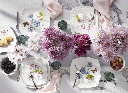 Lenox 894309 Butterfly Meadow Platos cuadrados de 4 piezas