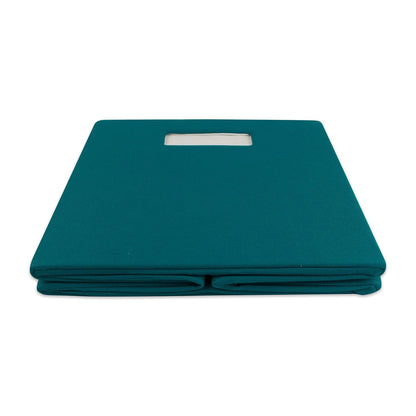 DII Cajón de Almacenamiento de Tela Plegable con Lados Duros para organización del hogar y la Oficina, Sólido, Verde Azulado, Pequeño, 1