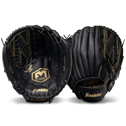 Franklin Sports Guantes de béisbol + softball – Field Master Adulto + Youth Baseball + Softball Guantes – Mano derecha + Guantes de mano izquierda – Infield + Outfield Mitts – Varios tamaños + colores