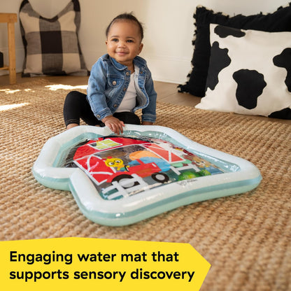 Baby Einstein Tapete de Agua de Granja para Bebé, 6 Formas flotantes para Causa y Efecto, multisensorial, Unisex, Rojo, de 0 a 36 Meses
