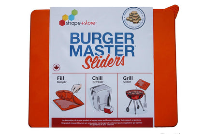 Shape+Store Burger Master Sliders 10 en 1 Innovador recipiente para prensa de hamburguesas y congelador