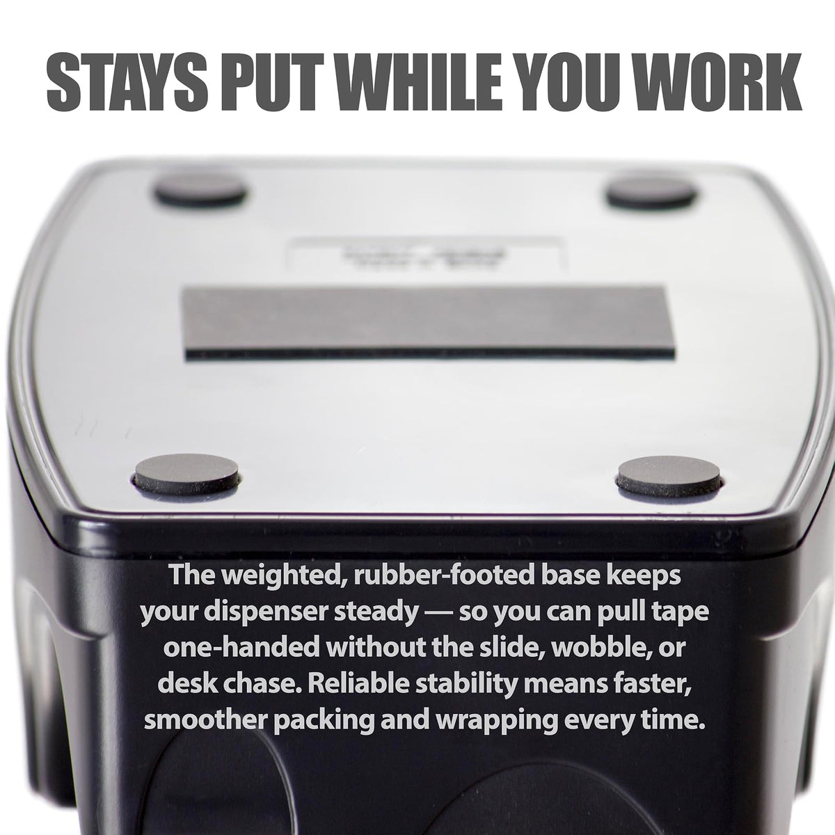 Officemate 96690 Recycled 2-In-1 Heavy Duty Tape Dispenser, black