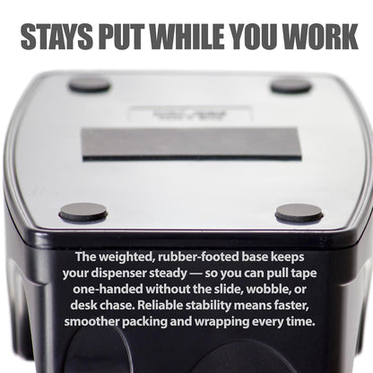 Officemate 96690 Recycled 2-In-1 Heavy Duty Tape Dispenser, black