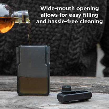 Frasco discreto a prueba de fugas de conejo – Recipiente de alcohol Tritan inastillable con boca ancha y tapa atada – Frasco de viaje portátil sin BPA para conciertos y festivales