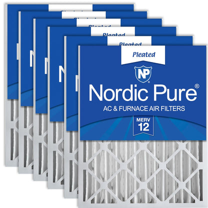 Nordic Pure 20x20x4M12 MERV 12 AC Furnace Air Filter, 20" x 20" x 4", 6 Pieces - 6 Count (Pack of 1) - MERV 12 - Filtro de aire
