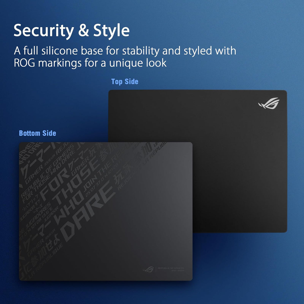 ASUS ROG NH04 ROG Moonstone Ace - Alfombrilla para Mouse para Juegos, 19.7 x 15.7 x 0.16 Pulgadas, tamaño Grande, Superficie Ultra húmeda, Vidrio Templado, Deportes electrónicos y Juegos FPS, Color