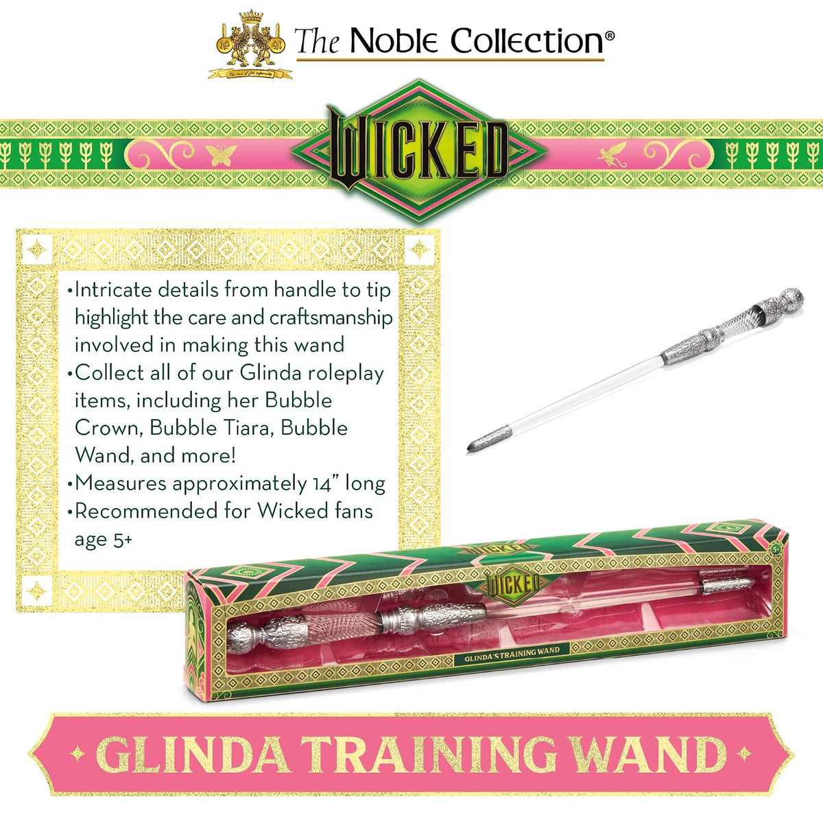 The Noble Collection Wicked Glinda's - Varita de Entrenamiento