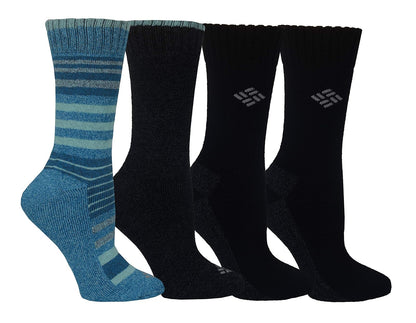 Columbia Calcetines Deportivos para Mujer - 4-10 - Fjord Blue - Black