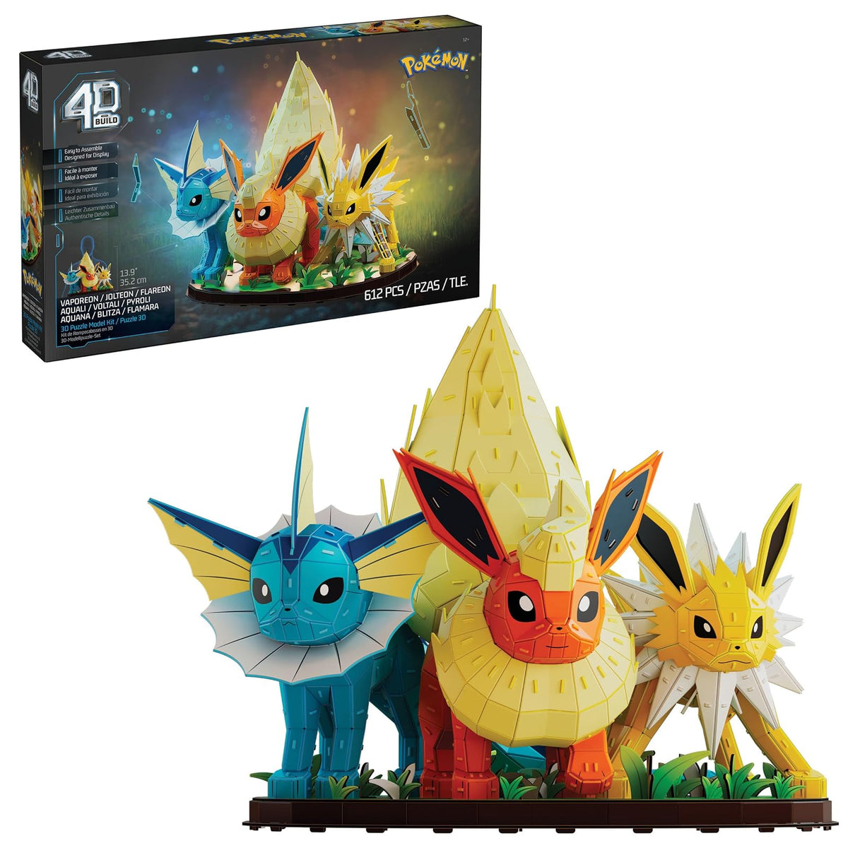 4D Build Kit de Modelo 3D Armable Pokémon, 612 Piezas - Eevee Evolution