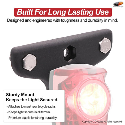 Cygolite - Soporte de luz Trasera para Luces traseras de Bicicleta Hypershot, Hotshot Pro y Hotshot Series con Soportes Duros (Montaje Original) pequeño