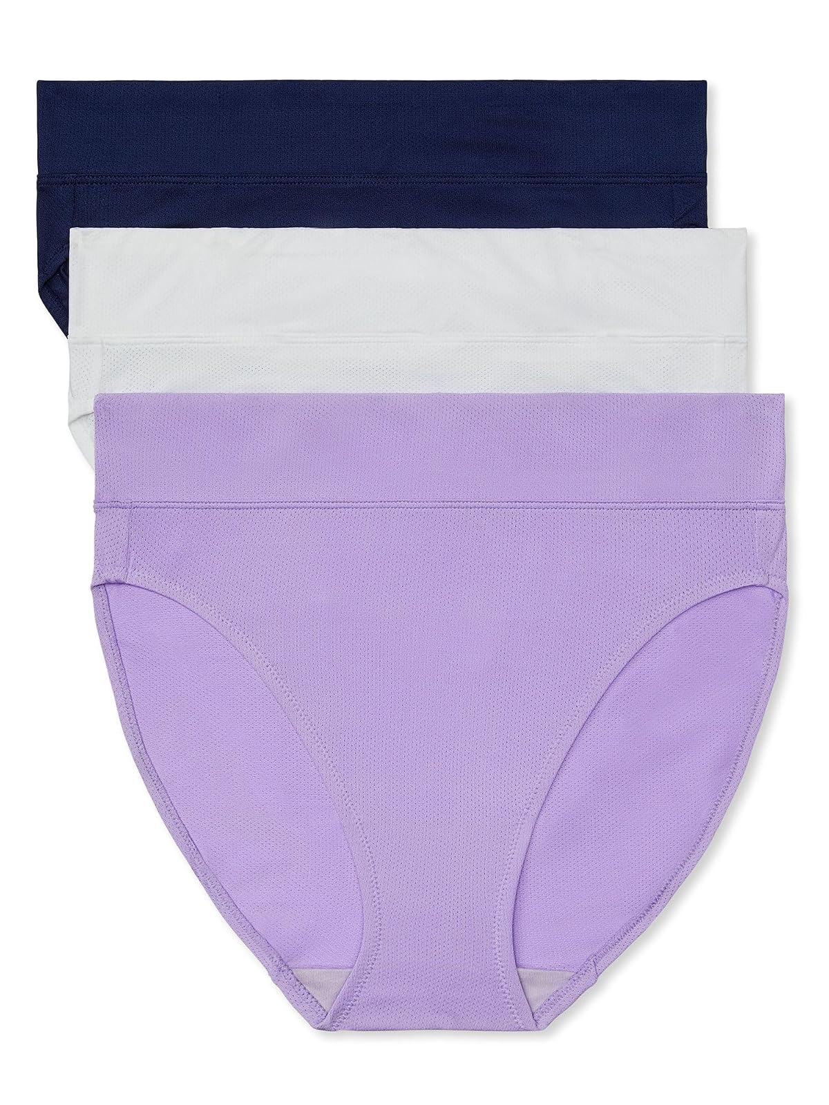 Warner's Calzón de Corte Alto Blissful Benefits Paquete de 3 - 2XL - Lavanda Macaron White Navy Ink