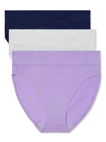 Warner's Calzón de Corte Alto Blissful Benefits Paquete de 3 - 2XL - Lavanda Macaron White Navy Ink