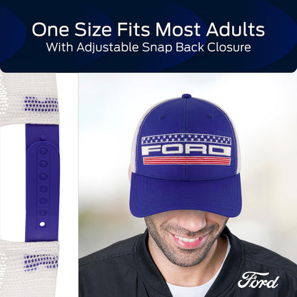 Ford Truck Hat, Logo Mesh Adjustable Baseball Cap with Curved Brim