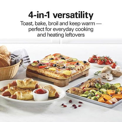 Hamilton Beach 31401, Horno Tostador De 4 Rebanadas Acero Inoxidable Hombres, Plateado, 12 Litros