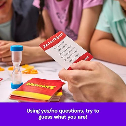 Spin Master Games, Hedbanz 3.ª edición 2025, Juego de adivinar imágenes, Preguntas rápidas y diversión a Toda Velocidad, Juego Sencillo para niños y familias, 2–6 Jugadores, a Partir de 6 años
