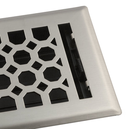Accord amfrlrbch410 Charlotte piso registradora, 4-Inch X 10-Inch (apertura de conducto Medidas), 4" x 14", Níquel Satinado