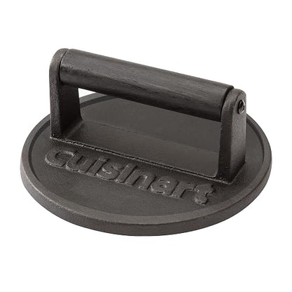 Cuisinart CISB-111 Smashed Burger Press, Cast Iron | Prensa de hierro fundido que ayuda a sellar y crear hamburguesas crujientes por fuera y jugosas por dentro.