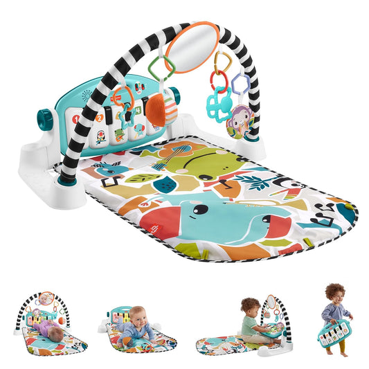 Fisher-Price Baby Gimnasio para Bebés Piano Pataditas Musicales Brilla Y Crece para Recién Nacido En Adelante