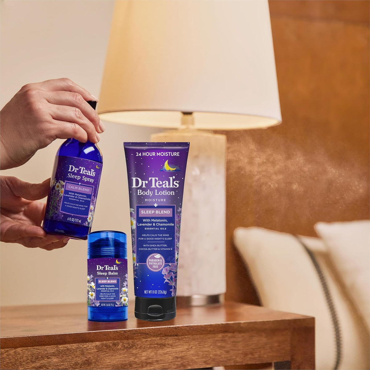 Dr Teal's Skin Care Agent S 2.5oz Blsamo Dormir Melatonina Aceites | 2.5 oz, aceites esenciales, bálsamo corporal, aplicación puntos pulso