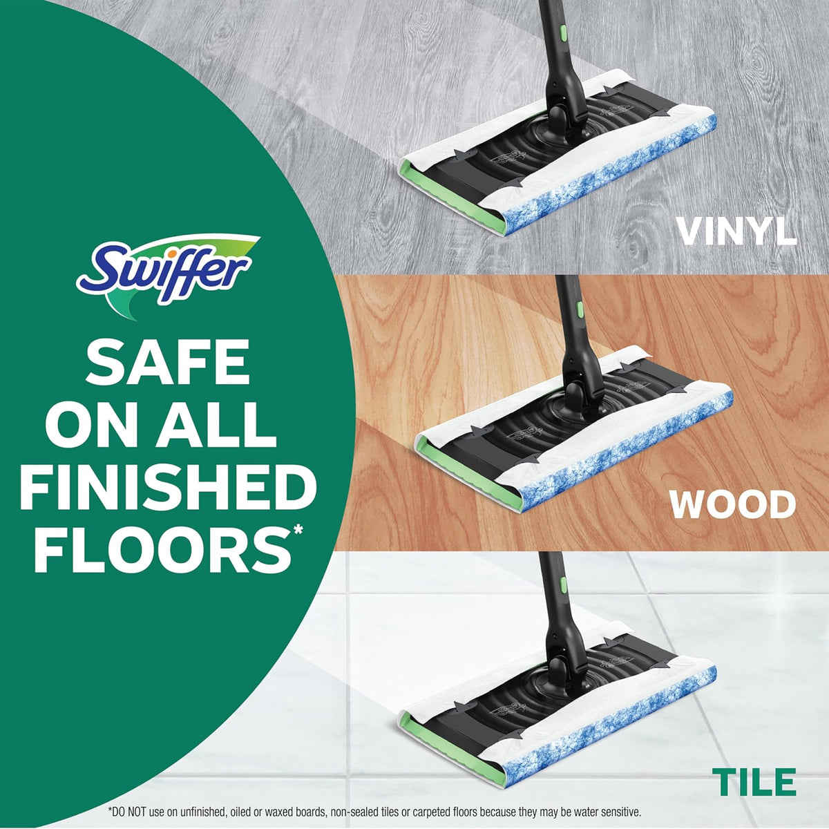 Swiffer Sweep and Mop Deluxe, 2 en 1 Kit de Limpieza y Barrido de Suelo, 1 Dispositivo, 5 recambios de Barrido, 12 recambios de trapeador