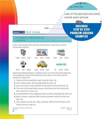 Spectrum Word Study and Phonics, Grade 3: Volume 82