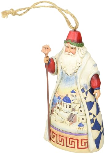 Enesco Jim Shore Heartwood Creek - Adorno Colgante de Resina de Papá Noel, 4.5 Pulgadas