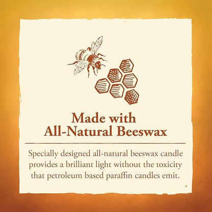 Candle by the Hour - Recambio para velas de 48 horas, cera de abejas natural ecológica con mecha de algodón