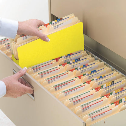 Smead bolsillo, carta, recto, 5.75-inch expansión, Amarillo, 10 por caja (73243)
