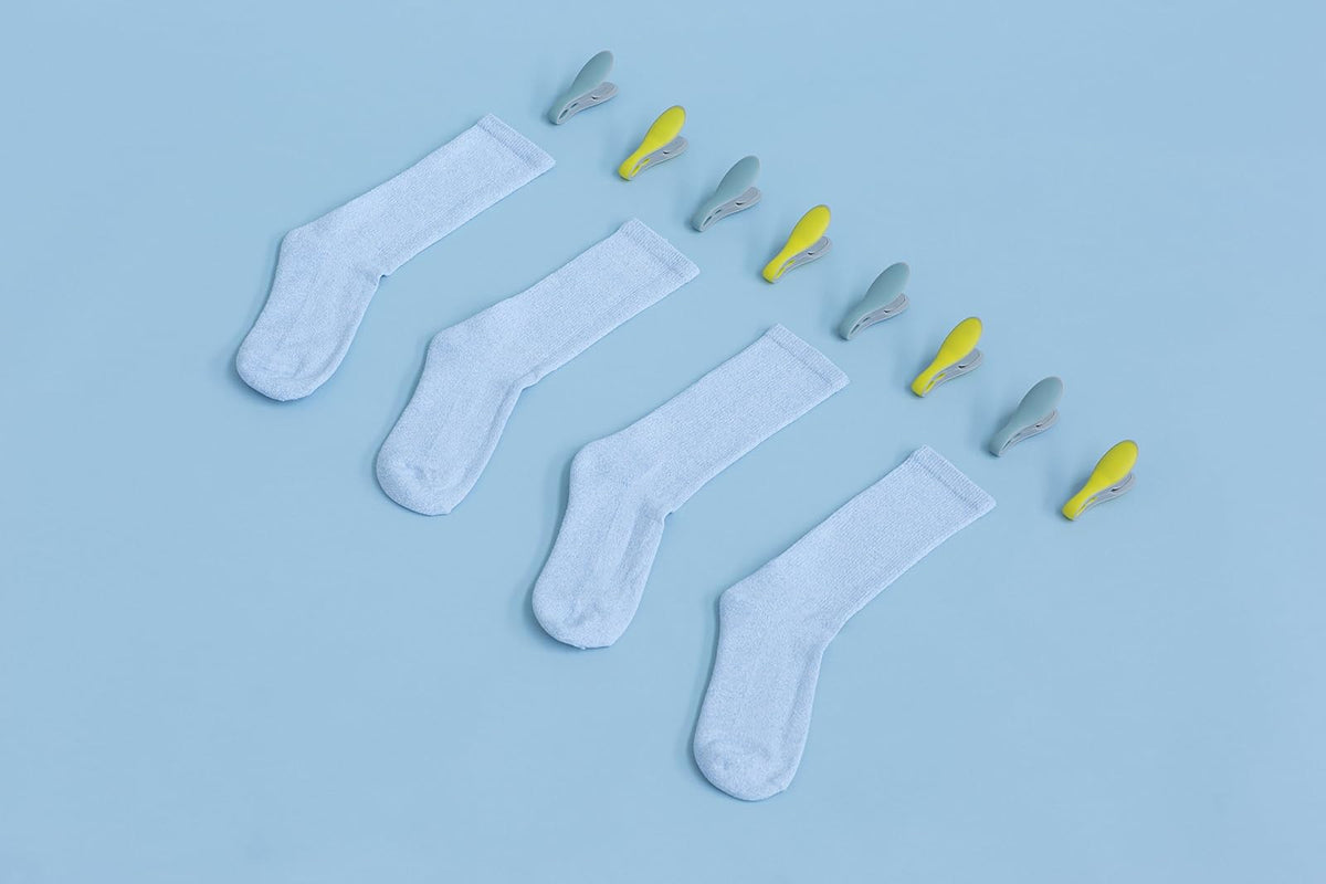 BRABANTIA | Pinzas para Ropa de Colores | Menta y Amarillo | Paquete de 8 Piezas | Agarre Firme y Resistente