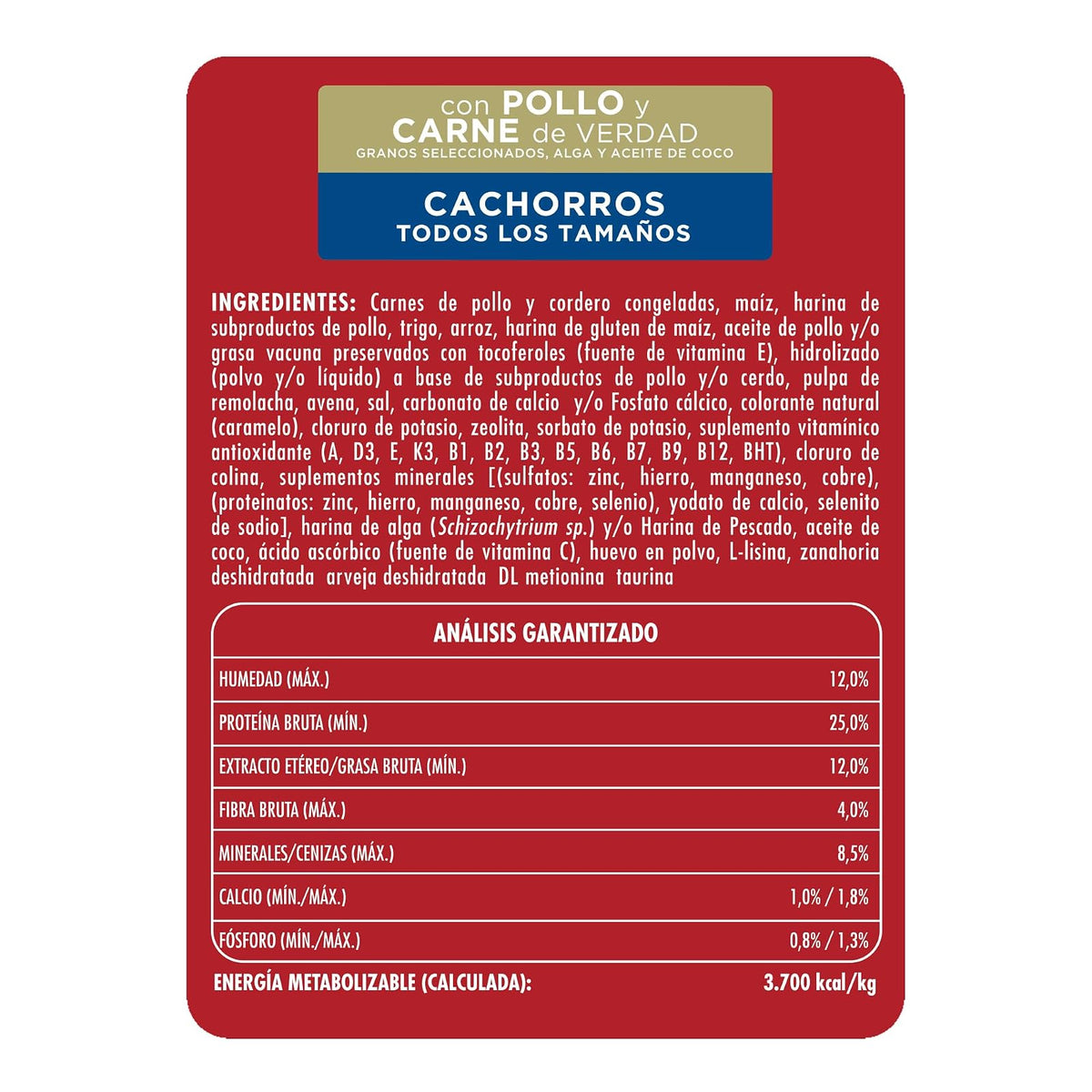 Purina One Cachorro Todos los Tamaños Sabor Pollo y Carne 2Kg