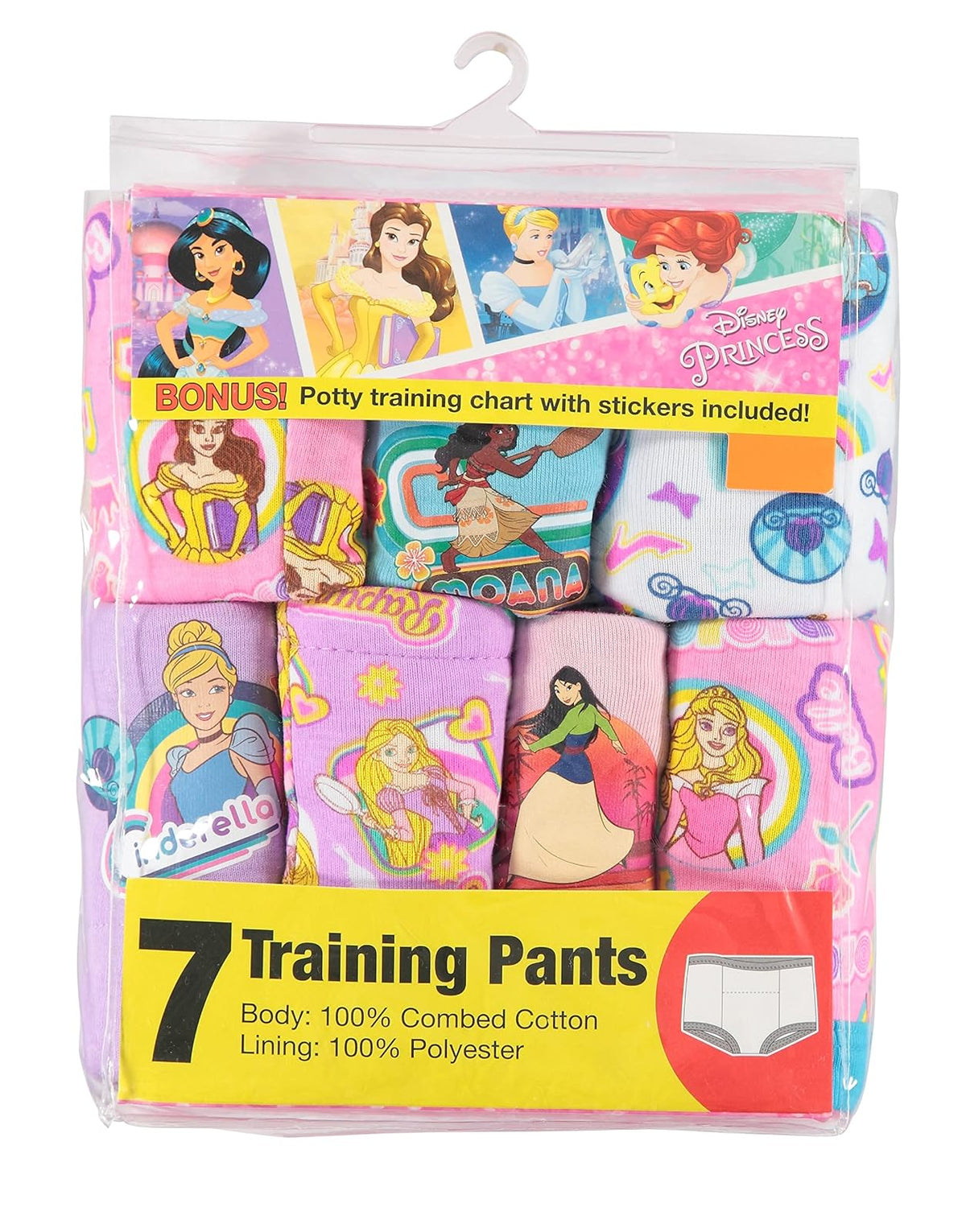 Disney Pantalones de Entrenamiento Princess Potty Multipack Ropa Interior de formación para bebés y niños pequeños para Niñas