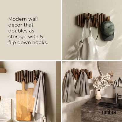 Umbra Picket Percha de Pared, Nogal