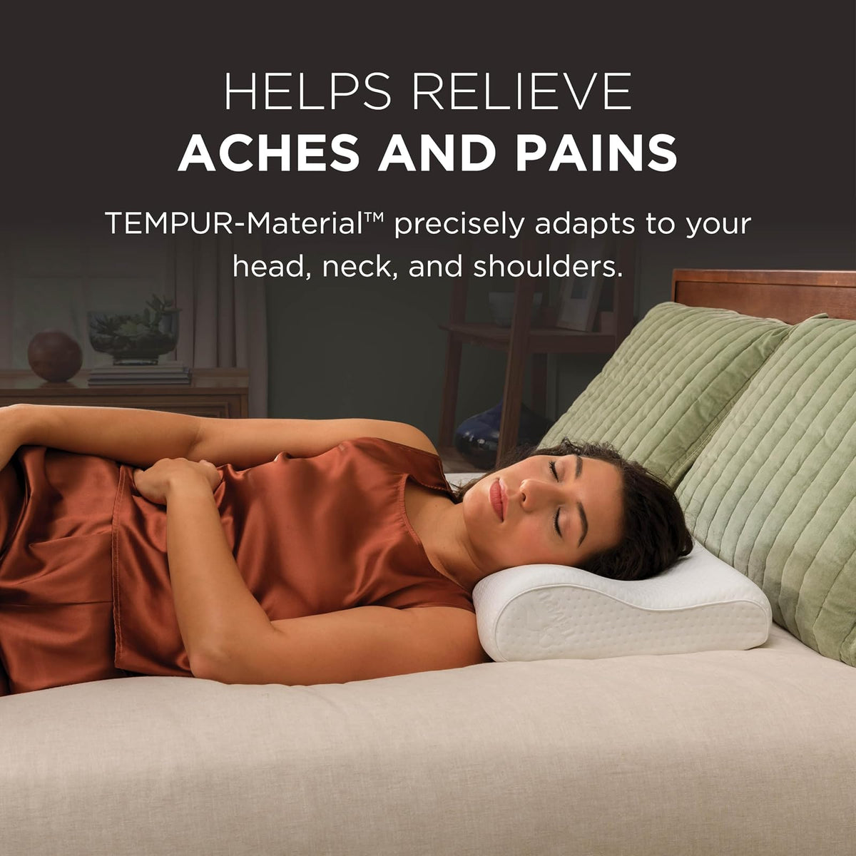 Tempur-Pedic TEMPUR-Ergo Neck Large Size Pillow, Firm Support, Adaptable Comfort & Relief Washable Cover, Assembled in The USA, 5 YR Warranty