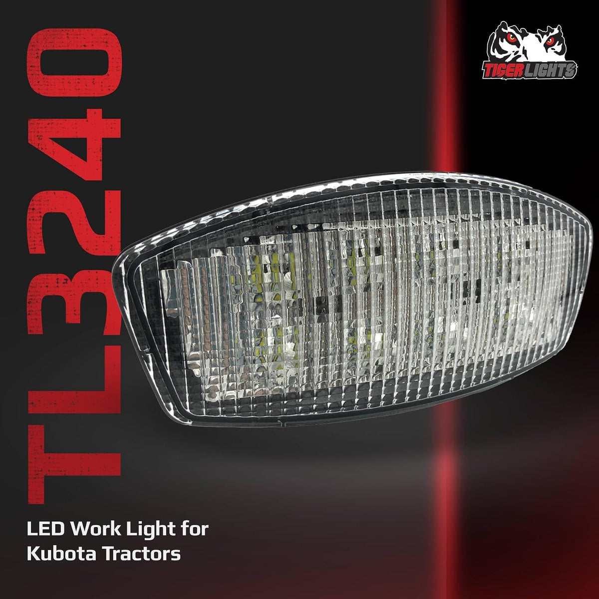 TIGERLIGHTS Luz de trabajo LED de 12 V, compatible con/repuesto para Kubota B2650HSDC, B3350HSDC, L3240HSTC, L3240HSTC-3, L3540HSTC, L3540HSTC-3, L3560HSTC, luz todoterreno