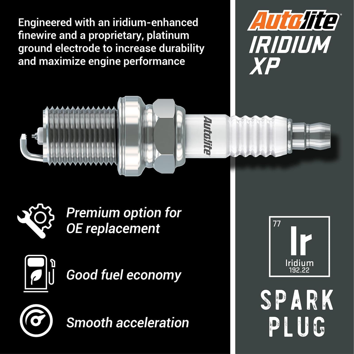 Autolite XP5701 Iridium XP Spark Plug | Sustituye a 3479 6711 445 1402. Centro de alambre fino de iridio de 0,6 mm para chispas enfocadas, respuesta más nítida y
