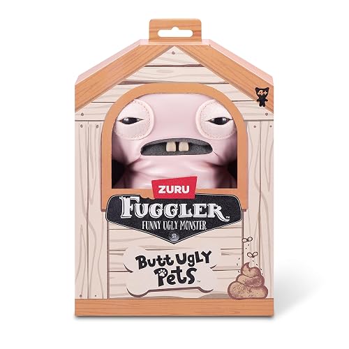 S001-FUGGLER-BUTT Ugly Pets 9"-Series 1-Plush 2PK(Squidge - Hairless Rat and Reek-O - Black Cat)-Window BOX-12PCS/CTN