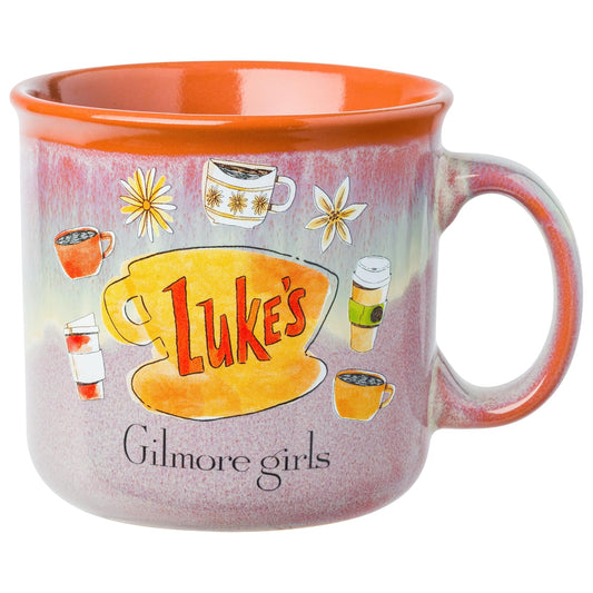 Silver Buffalo Gilmore Taza de Cerámica Brillante Luke's Diner 20 onzas | Para niñas, logotipo de Luke's Diner, decoración temática Gilmore Girls