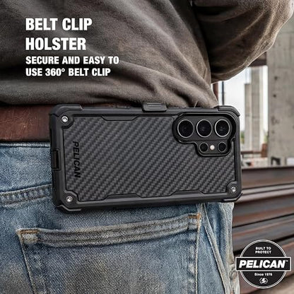 Pelican Shield - Funda para Samsung Galaxy S26 Ultra [Carga magnética e inalámbrica] con protección contra caídas de Grado Militar de 25 pies, Funda Resistente con Clip para cinturón para Samsung