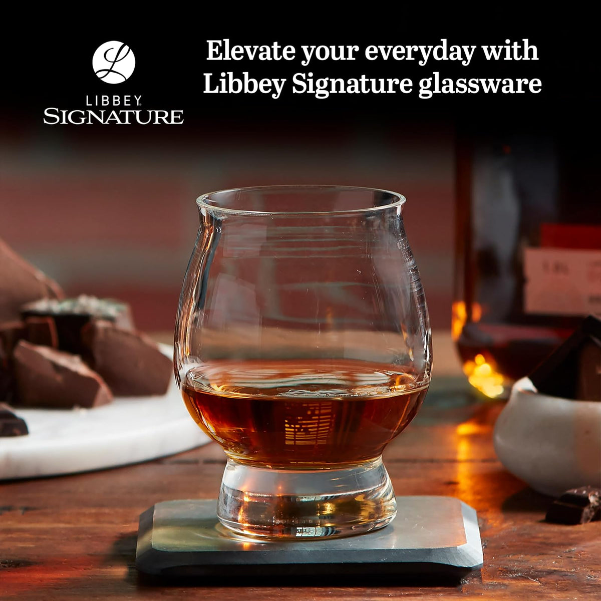 Libbey Signature Kentucky Bourbon Trail Whiskey Glasses, Set of 4