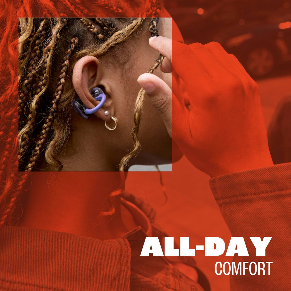 JBL Soundgear Clips - Auriculares inalámbricos de oído abierto, sonido dinámico con refuerzo de graves, comodidad durante todo el día, 4 micrófonos nítidos, llamadas claras 2.0 con algoritmo entrenado